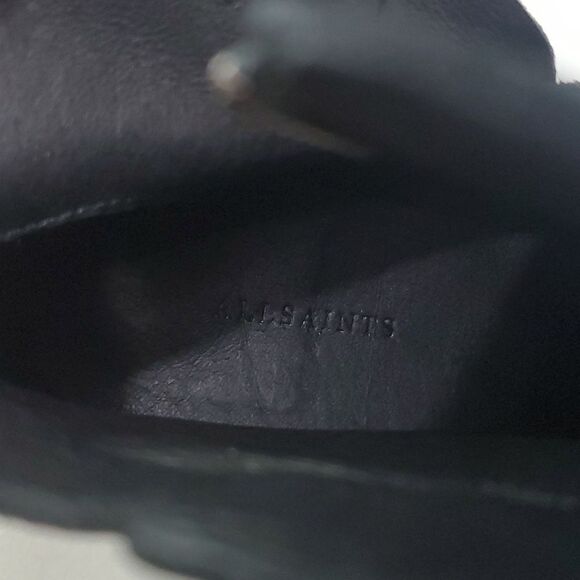 All Saints Aden Black Leather Ankle Heeled Boots Buckle Detail Women's EU 40 - Picture 13 of 14